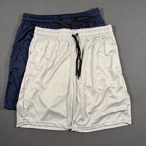 Drawstring Gym Shorts Lot of 2, Blue & Gray – NWOT – Mens Large